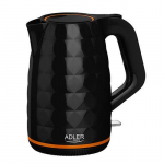 Teapot Adler  Kettle AD 1277 Standard, Plastic, Black, 2200 W, 360&deg; rotational base, 1.7 L