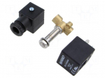 Electromagnetic valve | G 1/8" | brass | FKM | Valve: 2/2 NC | 230VAC