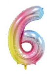 Riff 1m Folio Balloon Number 6 Glossy Colorful