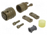 Connector: military | plug | female | PT/451 | 7.5A | 600V | PIN: 6 | olive