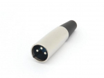 3P MALE XLR PLUG - NICKEL