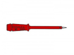 INSULATED TEST PROBE 4mm WITH SLENDER STAINLESS STEEL TIP / RED (PR&Uuml;F 2)