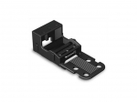MOUNTING CARRIER - FOR 3-CONDUCTOR TERMINAL BLOCKS - 221 SERIES - 4 mm&sup2; - WITH SNAP-IN MOUNTING FOOT FOR VERTICAL MOUNTING - BLACK