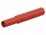 Laboratory connector: 4mm banana | plug | 32A | 1kV | red | insulated