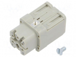 Connector: HDC | contact insert | female | 10A | 400V | Han&reg; A | PIN: 5