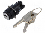 Switch: rotary with key | 16mm | Stabl.pos: 2 | NC + NO | 51 | Pos: 2