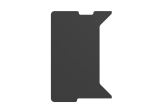 GENESIS Holm Modular Side Countertop 50cm (Left) Free-form shape MDF Anthracite