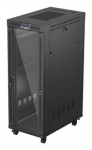 Standing installation rack cabinet 19" 32U 600x1000 black glass door LCD Lanberg (flat pack)