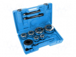 Tools set: ratchet pipe threading