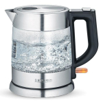Severin WK 3468 electric kettle 1 L 2200 W Black, Stainless steel, Transparent
