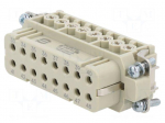 Connector: HDC | female | 16A | 250V | Han&reg; A | PIN: 16 | 16+PE | UL94V-0