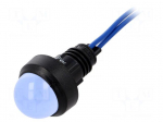 Indicator: LED | prominent | 230VAC | Cutout: &Oslash;13mm | IP40 | 300mm leads