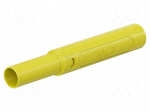 Laboratory connector: 4mm banana | plug | 32A | 1kV | yellow | 2.5mm2