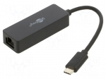 USB to Ethernet adapter | USB 3.1 | PnP | black | 5Gbps | 0.1m