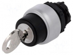Switch: rotary with key | Stabl.pos: 2 | 22mm | black | Illumin: none