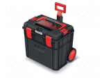 Chest | tool case | with wheels | black | polymer | X BLOCK ALU LOG