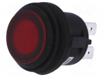 Switch: push-button | Pos: 2 | DPST-NO | 6A/250VAC | OFF-ON | red | IP65