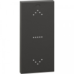 FULL control. Touch digital control for the management of one to three functions - 1 module. Black