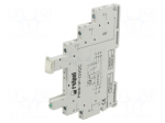 Socket | 6A | for DIN rail mounting | IP20 | 98.5x6.2x85.5mm | 12VDC