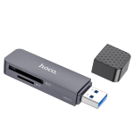 Hoco HB45 2in1 Memory card reader USB-C / USB-A USB2.0 Grey