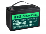 LiFePO4 aku 125Ah 12.8V 1600Wh, liitiumraudfosfaat, veekindel | Green Cell
