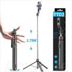 Selfie stick tripod Riff RF-TT02, extendable to 1.7 m, auto pop-open tripod, Bluetooth remote