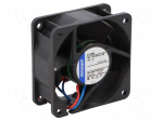 Fan: DC | axial | 60x60x25mm | 55.5m3/h | 43dBA | ball bearing | 6800rpm