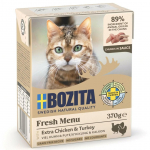 BOZITA Meat chunks with poultry in sauce &ndash; wet cat food &ndash; 370g