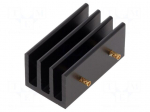 Heatsink: extruded | grilled | SOT32,TO220 | black | L: 40mm | W: 21.45mm