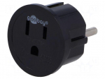 Adapter | Out: JAPAN,USA | Plug: with earthing | Colour: black