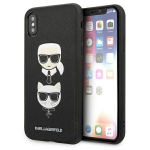 Karl Lagerfeld KLHCI65SAKICKCBK Saffiano Karl&Choupette Head hardcase for iPhone XS Max / black