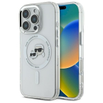 Karl Lagerfeld KLHMP16LHLSKCH IPhone 16 Pro 6.3" Hardcase IML Metal Karl&Choupette Head / white
