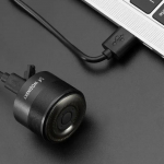 Wozinsky LED aizmugurējais velosipēda lukturis ar mikro USB sarkanā gaisma 5 režīmi melns (WRBLB2)