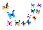 Fusion fluorescējo&scaron;ās uzlīmes guļamistabai "Butterfly" 12 gab (mix)