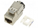 Connector: RJ45 | socket | PIN: 8 | Cat 8.1 | shielded | straight | female