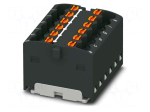 Splice terminal: rail | 17.5A | 450V | push-in | PA | L: 17.7mm | W: 24.9mm