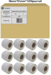 G&G G&G Zebra 800283-205 12x1370 tk. 76x51mm termopaber perf.