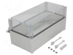 Enclosure: multipurpose | X: 188mm | Y: 378mm | Z: 180mm | with hinges