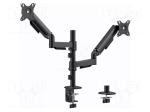 Gembird MA-DA2P-02 Adjustable Desk Display Mounting Arm for 2 Monitors 17"-32"