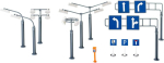 SIKU WORLD signs and lights, scenery