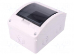 Enclosure: for modular components | IP40 | white | No.of mod: 5 | 400V