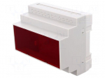 Enclosure: for DIN rail mounting | Y: 90mm | X: 104mm | Z: 65mm | grey