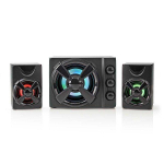 Speakers NEDIS  Nedis GSPR31021BK Spēļu skaļrunis 2.1 / 33W / LED