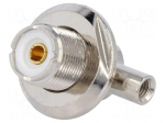 Socket | UHF (SO-239) | female | angled 90&deg; | RG58 | twist-on