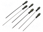 Kit: screwdrivers | Pcs: 6 | Phillips,Torx&reg;,slot | ESD