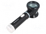 Hand magnifier | Mag: x5 | Lens diam: 50mm | Illumin: LED