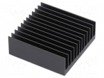Heatsink: extruded | grilled | BGA | black | L: 40mm | W: 40mm | H: 14.5mm