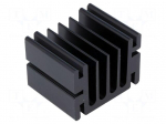 Heatsink: extruded | TO220 | black | L: 37.5mm | W: 46mm | H: 33mm