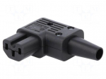 Connector: AC supply | plug | female | 10A | 250VAC | IEC 60320 | 10mm