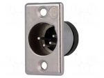 Socket | XLR | male | PIN: 4 | straight | soldering | Contacts: brass | 50V